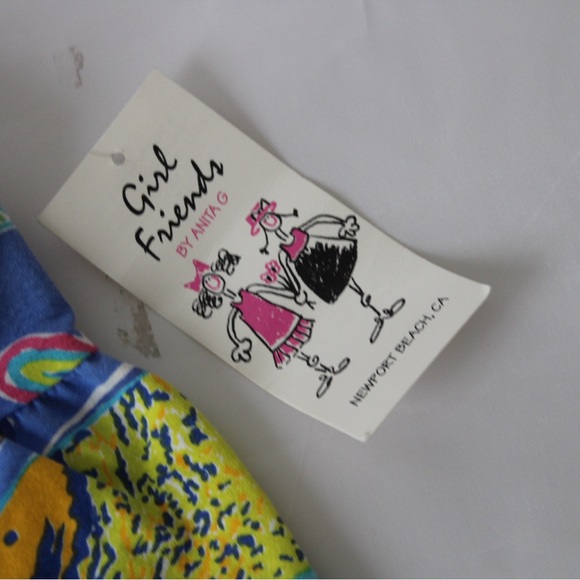 Blue Fish Print Girl Friends By Anita G Overalls Size 6 - Picture 4 of 6